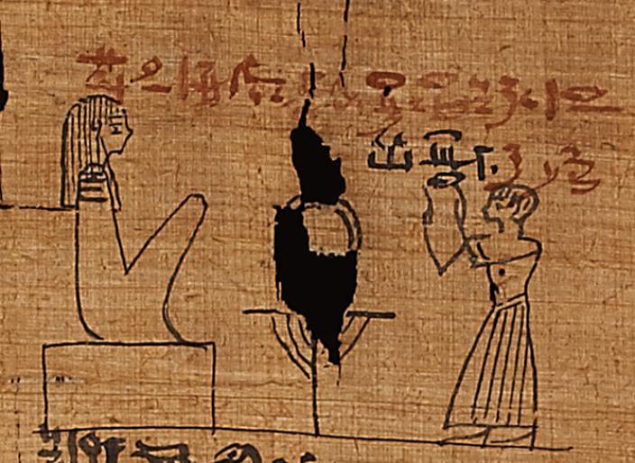 Ancient Egyptian Papyrus depicting a spell